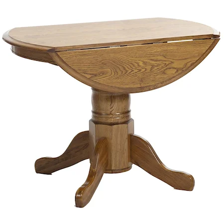 42" Pedestal Table with Drop Leaves